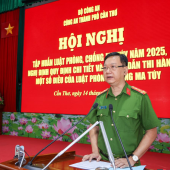Công an thành phố Cần Thơ tập huấn chuyên sâu Luật Phòng, chống ma túy năm 2025 và các văn bản hướng dẫn thi hành