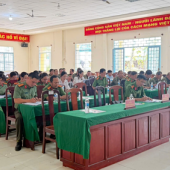 Công an xã Phú Hữu tổ chức hội nghị sơ kết công tác đảng, công tác Công an 6 tháng đầu năm 2026 và triển khai nhiệm vụ 6 tháng cuối năm 2026