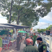 Công an phường Long Mỹ ra quân lập lại trật tự đô thị, trật tự, an toàn giao thông, chống lấn chiếm lòng đường, vỉa hè, hành lang an toàn đường bộ trên địa bàn phường Long Mỹ