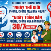Hưởng ứng Ngày toàn dân phòng, chống mua bán người (30/7): Nâng cao cảnh giác, chung tay đẩy lùi tội phạm mua bán người