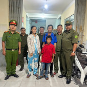 Công an phường An Bình kịp thời hỗ trợ cháu bé đi lạc trở về với gia đình