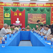 Công an xã Trung Hưng tổ chức tuyên truyền phổ biến pháp luật