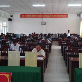 Công an xã Trường Long báo cáo chuyên đề tại lớp bồi dưỡng kiến thức quốc phòng và an ninh Đối tượng 4