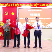 Giám đốc Công an thành phố dự Hội nghị thông báo Quyết định của Thành ủy về công tác cán bộ tại xã Thạnh Hòa