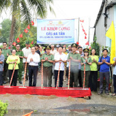 Cụm thi đua số 2 - Bộ Công an khởi công sửa chữa cầu giao thông nông thôn tại xã Hòa An