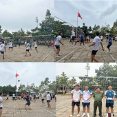 Công an xã Trường Long Tây tổ chức giao lưu thể dục thể thao chào mừng các ngày Lễ lớn của đất nước