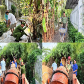 Công an xã Đông Thuận tích cực tham gia các hoạt động hỗ trợ, giúp Nhân dân