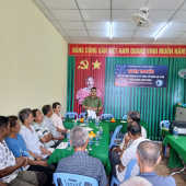 Công an xã Trường Khánh tuyên truyền, phổ biến Luật An ninh mạng