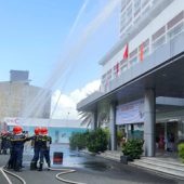 Thực tập phương án chữa cháy và cứu nạn, cứu hộ tại Bệnh viện Quốc tế Phương Châu Sóc Trăng