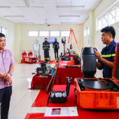 Lãnh đạo Công an thành phố Cần Thơ kiểm tra công tác chuẩn bị ra mắt Trung tâm học tập cộng đồng về PCCC và CNCH phường Ninh Kiều
