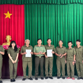 Công an xã Vị Thanh 1 kiện toàn lực lượng tham gia bảo vệ an ninh, trật tự ở cơ sở sau sắp xếp đơn vị hành chính