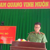 Công an xã Lương Tâm công bố quyết định về công tác cán bộ