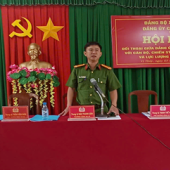 Công an xã Vị Thủy đối thoại với cán bộ, chiến sĩ  và Lực lượng an ninh, trật tự ở cơ sở
