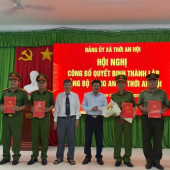 Xã Thới An Hội: Tổ chức Lễ công bố quyết định  thành lập Đảng bộ Công an xã