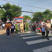 Công an xã Tân Bình bảo đảm an ninh, trật tự, an toàn giao thông trong ngày khai giảng năm học 2026 - 2027