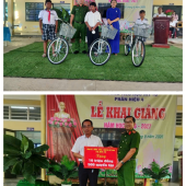 Công an xã Mỹ Tú đồng hành cùng học sinh khó khăn, “tiếp sức đến trường” trong ngày khai giảng năm học mới