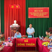 Công an xã Đông Thuận tham mưu sơ kết thực hiện kế hoạch giữ vững địa bàn xã không ma túy và thực hiện Đề án 06 trên địa bàn xã