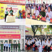 Công an xã Vĩnh Thạnh ra mắt “Mô hình cổng trường an toàn giao thông” tại Trường Trung học phổ thông Vĩnh Thạnh