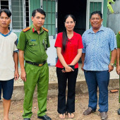 Công an xã Mỹ Hương chủ động kiểm tra tiến độ xây dựng nhà hỗ trợ hộ khó khăn