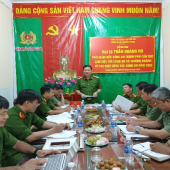 Kiểm tra các mặt công tác Công an của Công an xã Trường Khánh