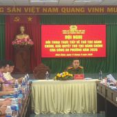 Công an phường Vĩnh Châu tổ chức Hội nghị đối thoại trực tiếp về thủ tục hành chính với cơ quan, doanh nghiệp và Nhân dân