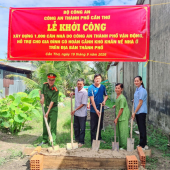 Khởi công xây dựng nhà ở cho cán bộ, chiến sĩ có hoàn cảnh khó khăn