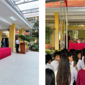 Công an xã Đại Hải, thành phố Cần Thơ tổ chức tuyên truyền pháp luật về trật tự, an toàn giao thông; phòng, chống ma túy và an toàn trên không gian mạng cho cán bộ, giáo viên và học sinh trên địa bàn