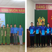 Ban Chấp hành Đoàn xã An Thạnh phối hợp Công an xã tổ chức Lễ ra mắt “Đội Thanh niên xung kích vì Nhân dân phục vụ” xã An Thạnh