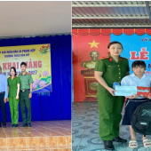 Chi hội Phụ nữ và Chi đoàn Công an xã Phụng Hiệp tổ chức hoạt động “Tiếp sức cùng em đến trường” chào mừng năm học mới 2026 - 2027