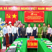 Công an xã Tân Bình tham mưu tổ chức Hội nghị triển khai công tác đảm bảo an ninh trật tự phục vụ phát triển kinh tế - xã hội