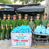 Công an xã Tân Bình duy trì tổ chức mô hình “Cơm 1 nghìn” lần thứ tư, lan tỏa nghĩa tình, gần dân