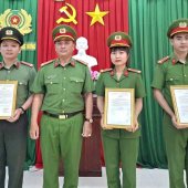 Công an xã Trung Hưng tổ chức Lễ trao quyết định bố trí cán bộ.