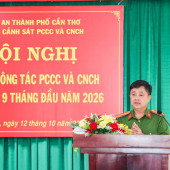 Cảnh sát PCCC và CNCH Công an TP Cần Thơ quyết tâm hoàn thành các chỉ tiêu công tác năm 2026