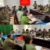 Công an xã Thuận Hòa đảm bảo an ninh, trật tự giải đua ghe ngo mini