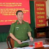 Kiểm tra, đánh giá và thúc đẩy thực hiện chỉ tiêu công tác tại Công an phường Long Bình