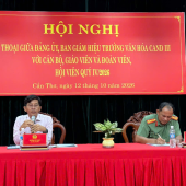 Đảng uỷ Trường Văn hoá Công an nhân dân III tổ chức Hội nghị đối thoại giữa Đảng ủy, Ban Giám hiệu với cán bộ, giáo viên