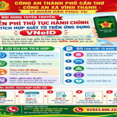 Công an xã Vĩnh Thạnh đẩy mạnh tuyên truyền, hướng dẫn người dân tích hợp 05 loại giấy tờ trên VneID.
