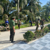 Công an xã Tân Long lan tỏa tinh thần xây dựng cảnh quan “xanh, sạch, đẹp”