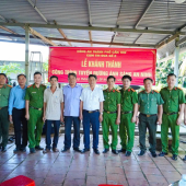 Cụm Thi Đua Số 2 khánh thành “Tuyến đường ánh sáng an ninh” tại xã Trường Thành.