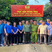 Công an xã Trường Long Tây thực hiện Phong trào thi đua “Ba nhất” thông qua hoạt động thiết thực