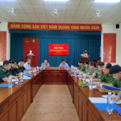 Hội nghị giao ban giữa lực lượng Công an - Quân sự xã Nhu Gia thực hiện Nghị định số 03/2019/NĐ-CP quý III năm 2026