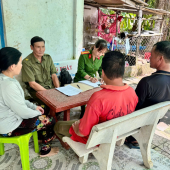 Công an xã Phụng Hiệp đẩy mạnh làm sạch dữ liệu đăng ký, quản lý phương tiện giao thông