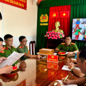 Công an xã Đại Ngãi kiện toàn cấp ủy các chi bộ, bổ sung  nguồn lực thực hiện nhiệm vụ