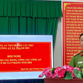 Công an xã Thạnh Phú sơ kết công tác Đảng, công tác Công an quý III và 09 tháng đầu năm 2026