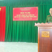 Công an xã Nhơn Mỹ tổ chức hội nghị sơ kết công tác quý III và 9 tháng đầu năm 2026