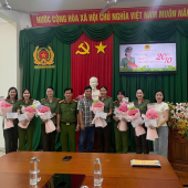 Công an phường Ngã Bảy tổ chức họp mặt mừng Ngày phụ nữ Việt Nam 20/10