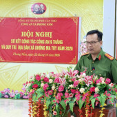 Công an xã Phong Nẫm, thành phố Cần Thơ sơ kết 09 tháng công tác công an và giữ vững mục tiêu “xã không ma túy”