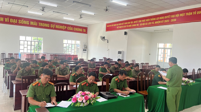 Công an xã Liêu Tú triển khai phương án phân công lực lượng bảo vệ ngày bầu cử đại biểu Quốc hội khóa XVI và đại biểu HĐND các cấp nhiệm kỳ 2026 – 2031