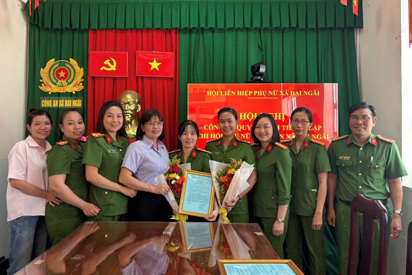 Công bố quyết định thành lập Chi hội Phụ nữ Công an xã Đại Ngãi