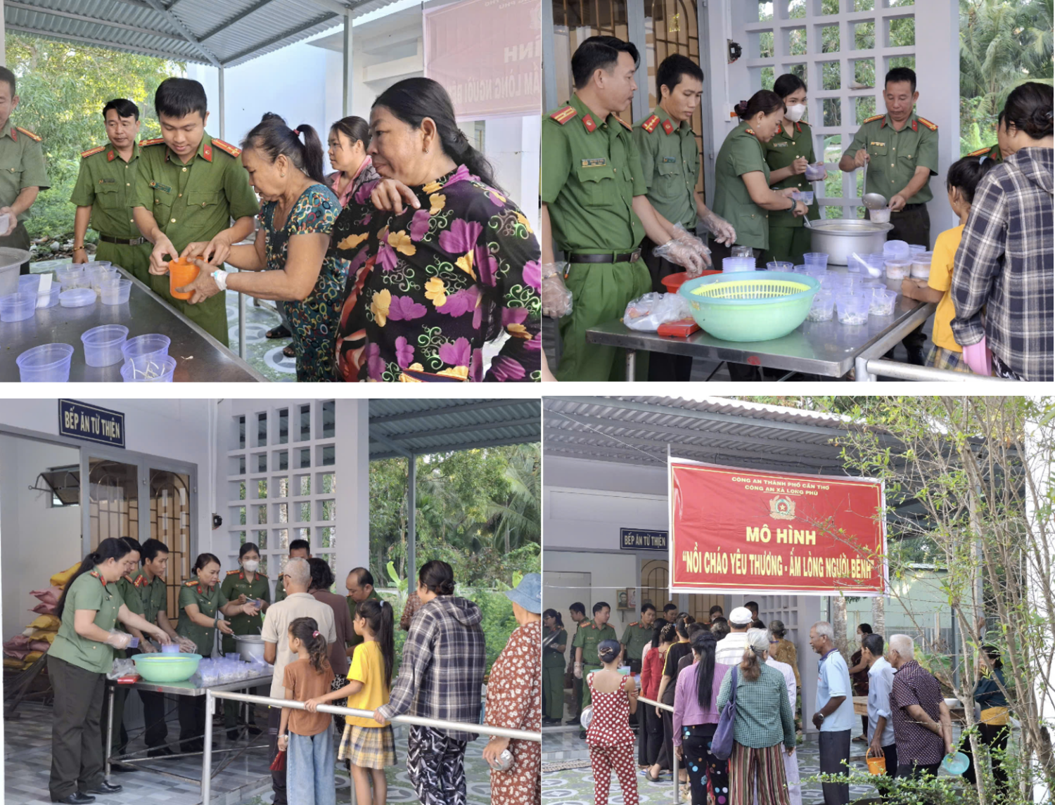 Công an xã Long Phú triển khai mô hình “Nồi cháo yêu thương - Ấm lòng người bệnh”